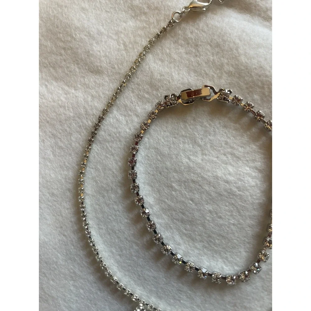 Rhinestone Set‎ Necklace And Bracelet